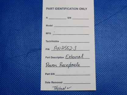 Anderson External Power Receptacle P/N AN2552-3 TESTED (0124-1207)