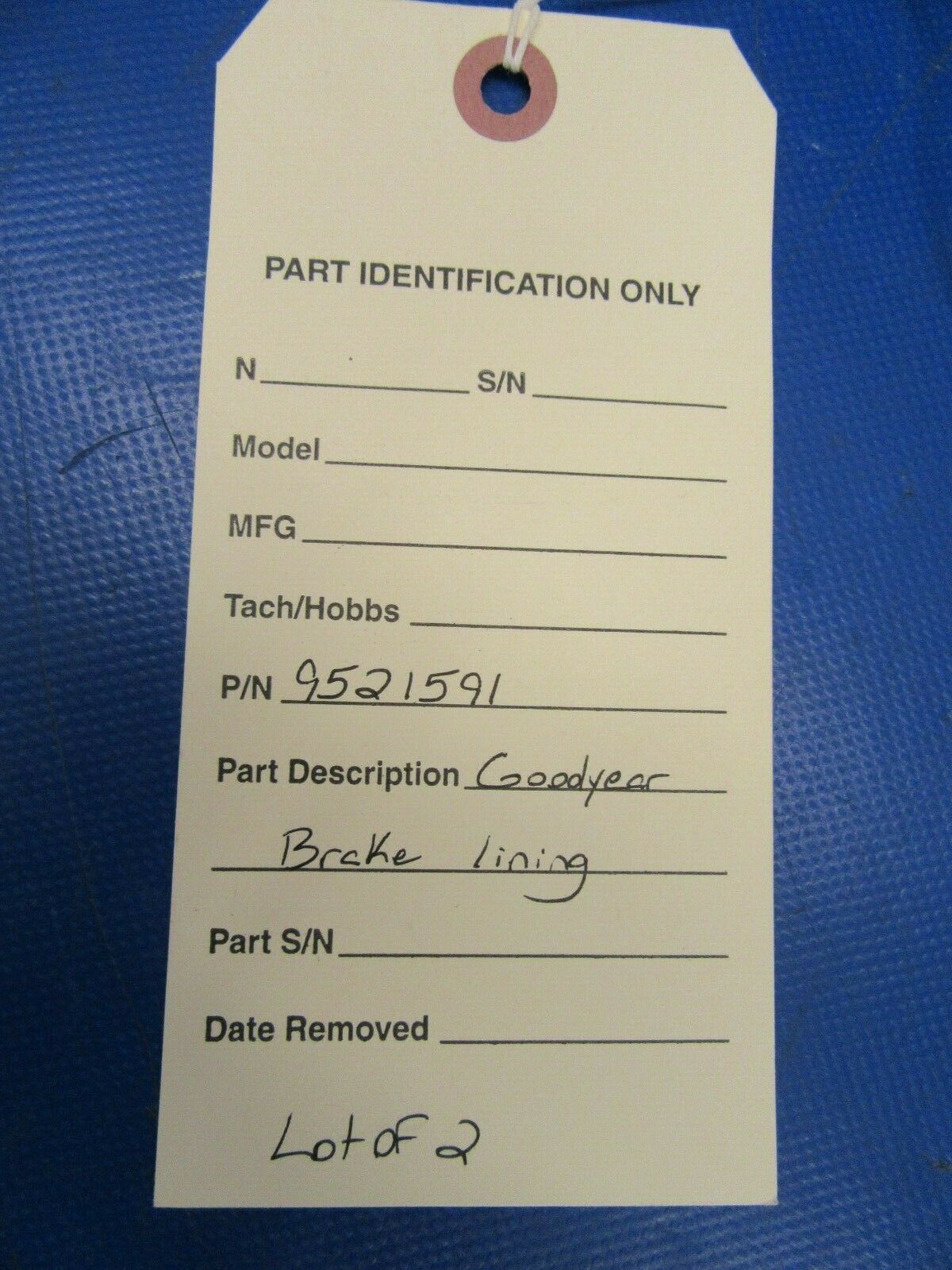 Goodyear Brake Lining P/N 9521591 NOS LOT OF 2 (0419-454)