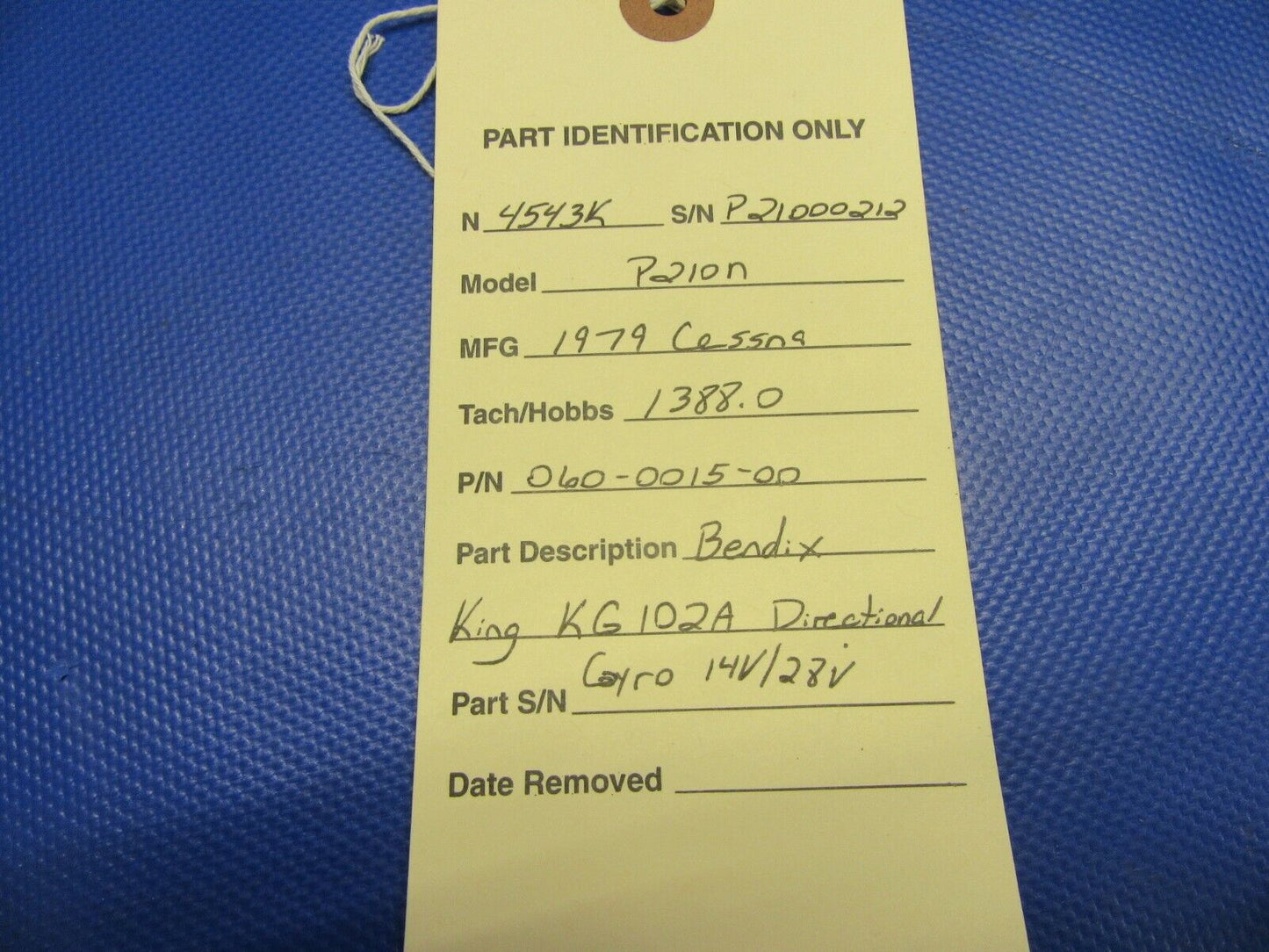 King KG 102A Directional Gyro 14V / 28V P/N 060-0015-00 CORE / PARTS (0421-493)