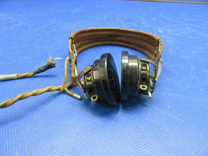Vintage Aviation Headset WWII Era (LOT OF 3) PARTS or COLLECTIBLE (1021-451)