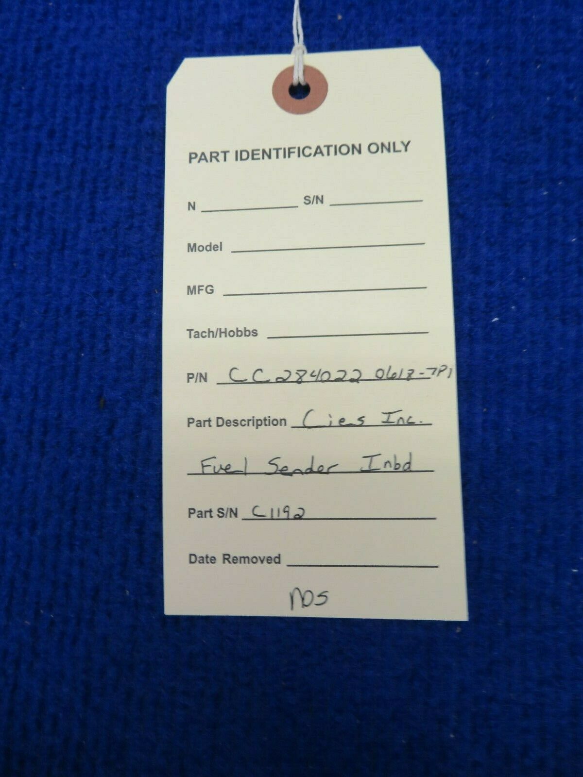 Cies Inc Cessna Fuel Sender Inboard NOS P/N CC284022 0618-7P1 (0422-379)