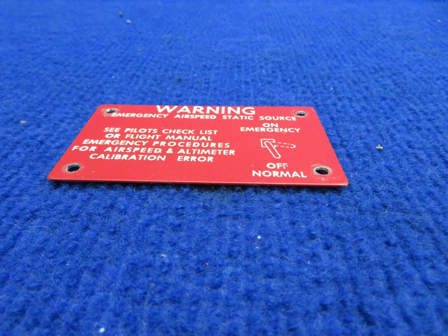 1980 Beech 58 Baron Interior Placards LOT OF 4 (0422-327)