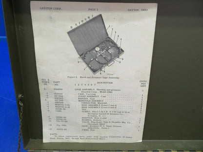 Gayston Bleed & Pressure Gauge Model 1366 MFG June 1965 (0720-892)