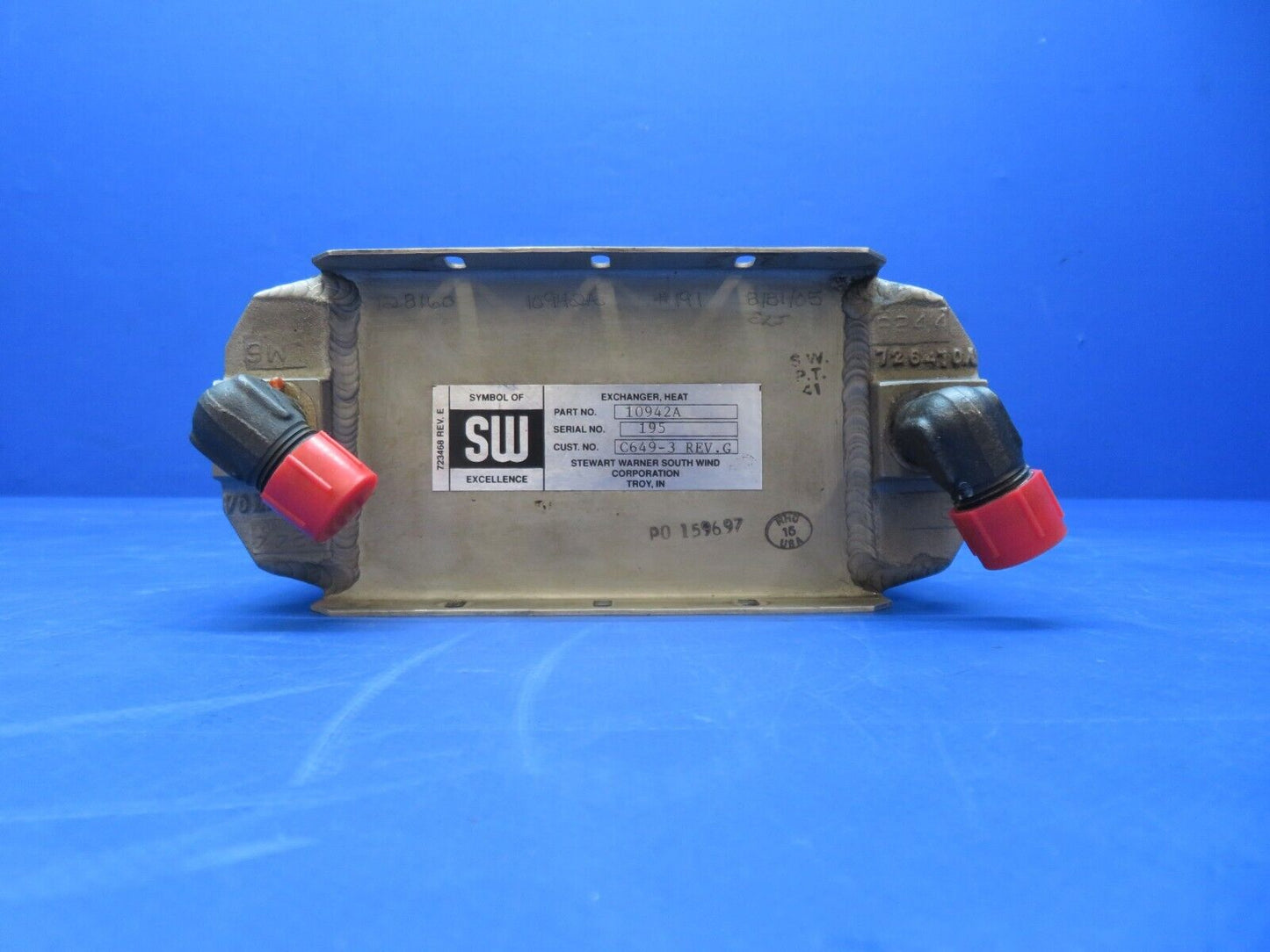 Aerostar 602P Stewart Warner Heat Exchanger P/N 10942A (0623-659)