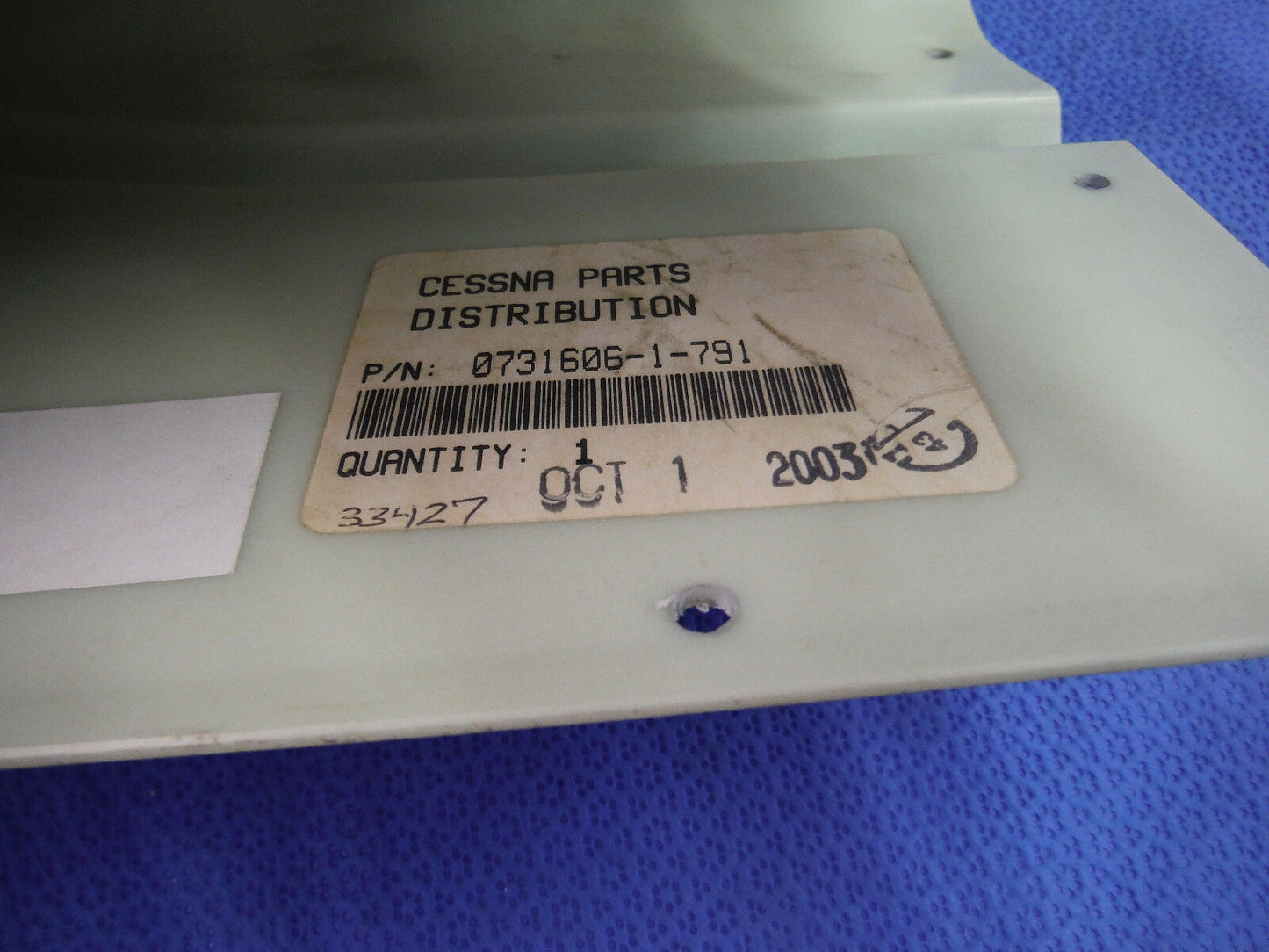 Cessna Tip Fin P/N 0731606-1-791 NOS  (1115-25)