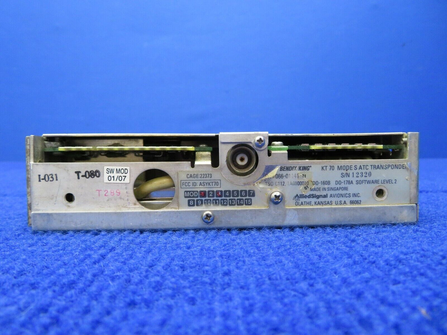 Bendix King KT70 Mode S ATC Transponder w/ 8130 P/N 066-01141-0101 (1221-23)