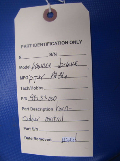 Piper Pawnee Brave Horn - Rudder Control P/N 98137-000 (0417-175)