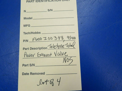 Teledyne Total Power Exhaust Valve P/N F600I00348 NOS LOT OF 4(0720-552)