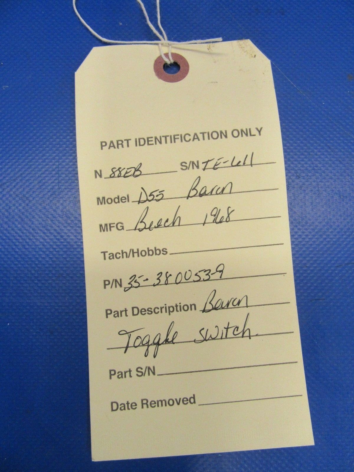 Beech Baron Toggle Switch P/N 35-380053-9 (1217-133)