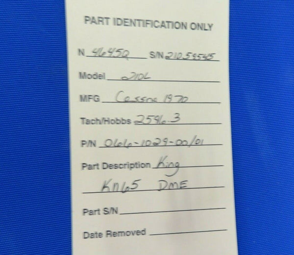 Cessna 210L King KN-65 DME 28V P/N 066-1029-00/01 30 Day Warranty (0820-436)