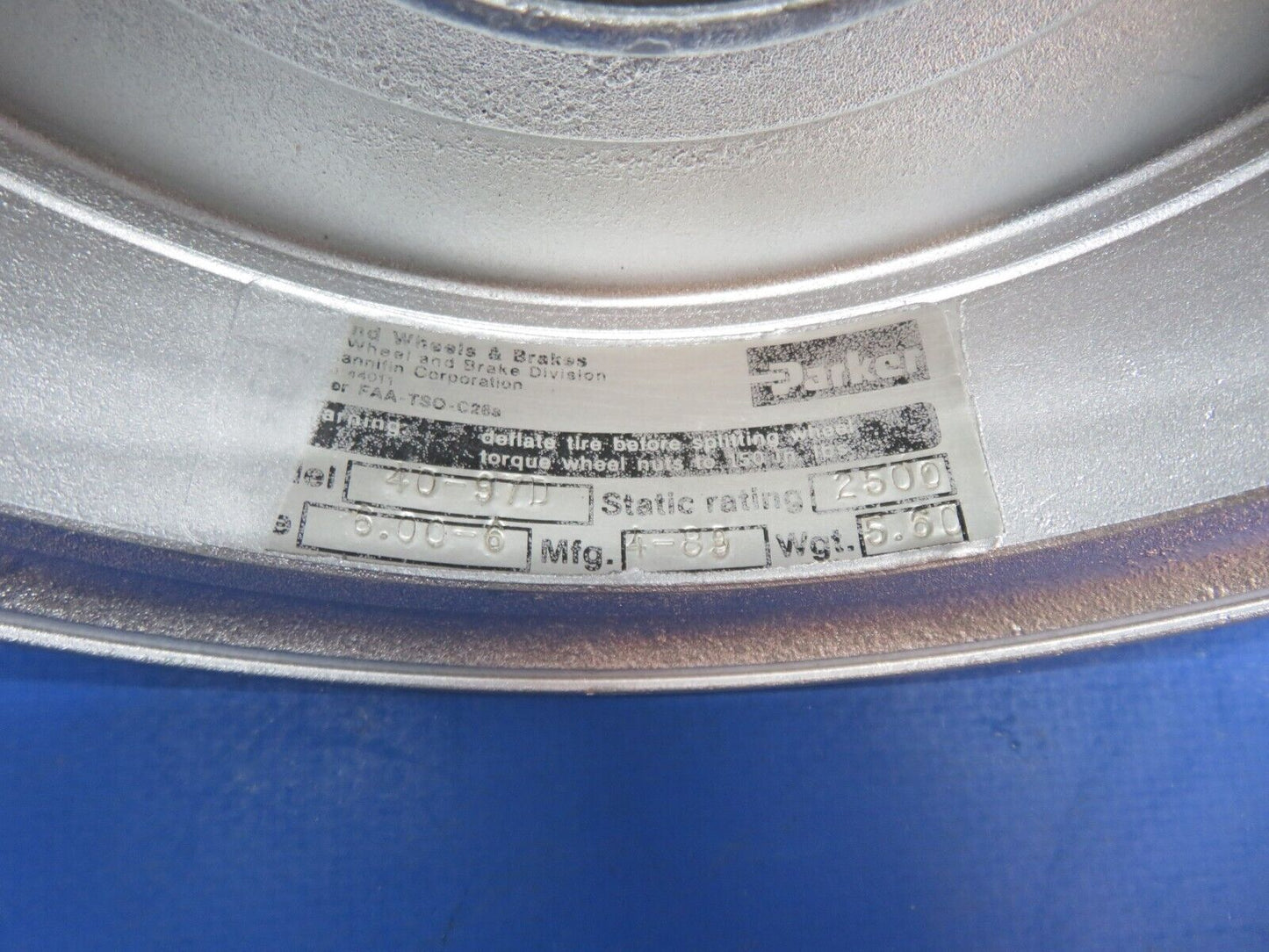 Stinson 108-1 Cleveland 6.00 x 6 OTBD Wheel Half 40-97D OVERHAULED (0923-301)