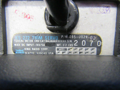 Piper Seneca II King KS 272 Trim Servo 14V / 28V 065-0029-03 (1119-36)