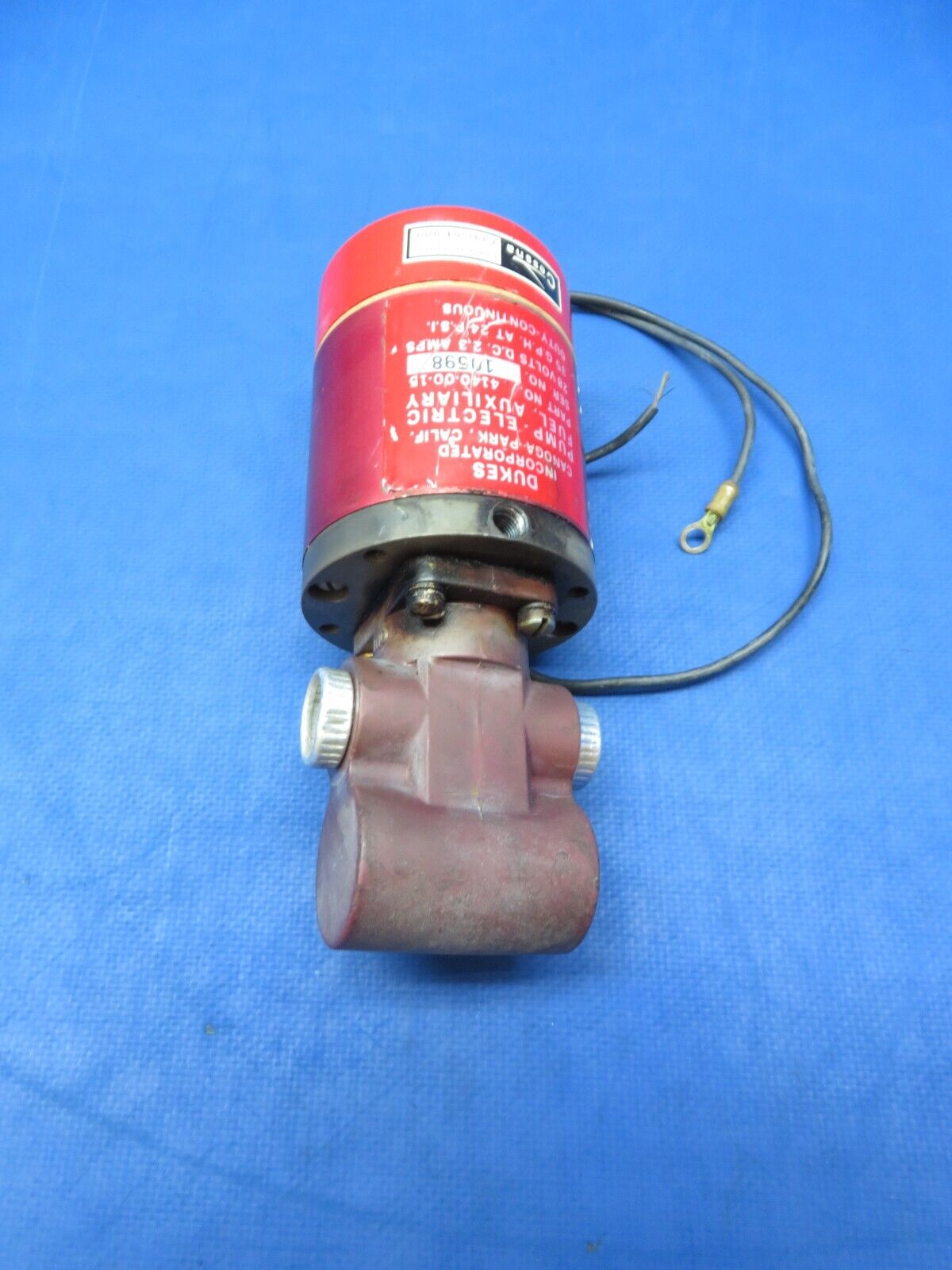 Cessna DUKES Auxiliary Fuel Pump 28v P/N 4140-00 TESTED (1123-169)