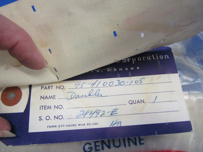 Beech Baron Doubler P/N 95-410030-105 NOS (0918-43)