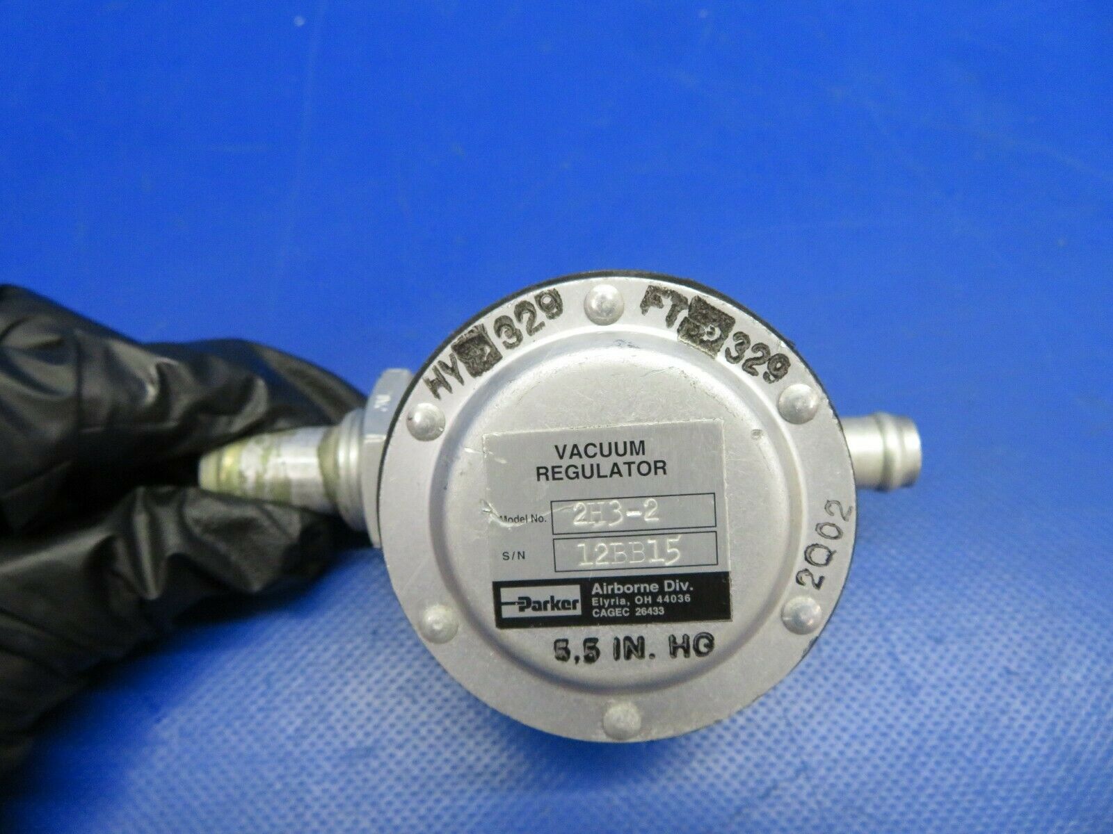 Beech Baron Parker Airborne Vacuum Regulator Valve 2H3-2 (0420-36)