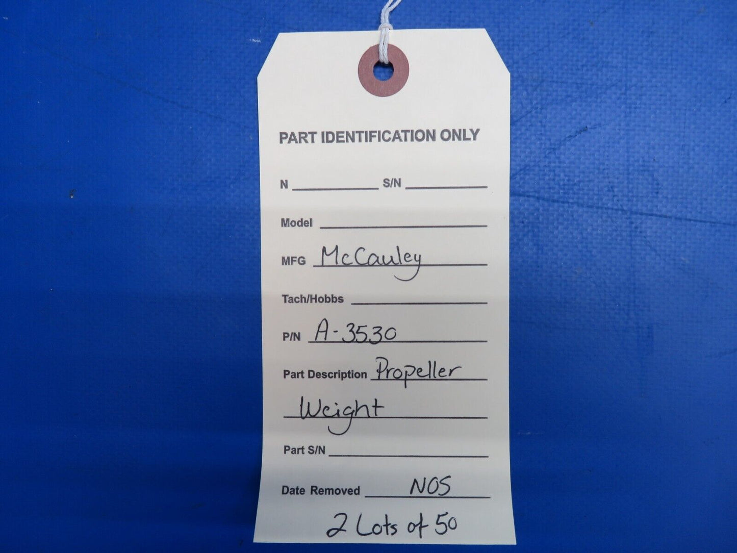 McCauley Threaded Propeller Weight LOT OF 50 P/N A-3530 NOS (0523-604)