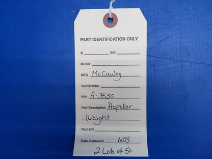 McCauley Threaded Propeller Weight LOT OF 50 P/N A-3530 NOS (0523-604)