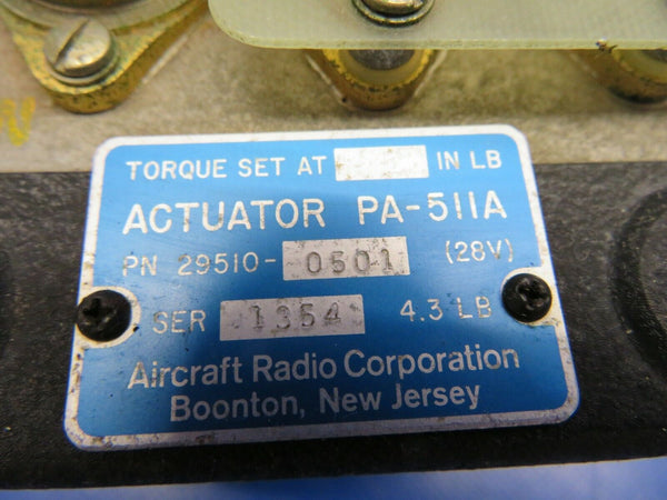 Cessna 310P ARC PA-511A Actuator & Servo Motor 28V P/N 29510-0501 (0620-750)