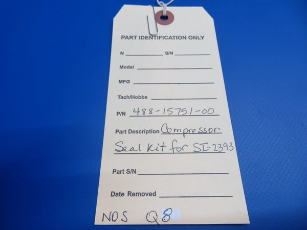 Compressor Seal Kit for SI-2393 P/N 488-15751-00 NOS  (1022-525)