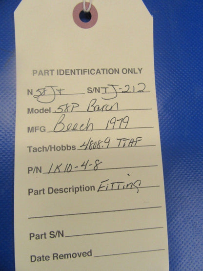 Beech Baron 58P Fitting P/N 1K10-4-8 (0318-58)