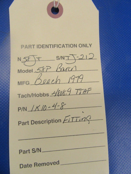 Beech Baron 58P Fitting P/N 1K10-4-8 (0318-58)