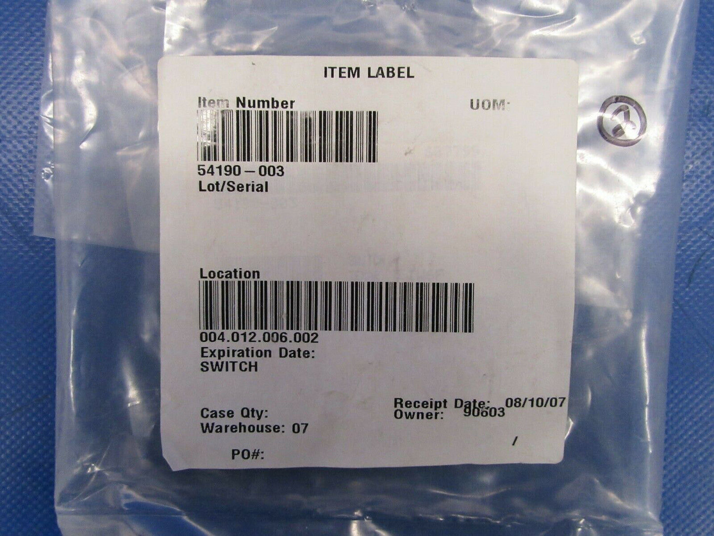 Piper PA-31 Rear Door Ajar Switch P/N 54190-003 NOS (0419-440)