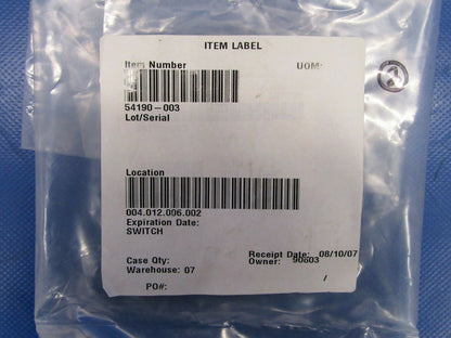 Piper PA-31 Rear Door Ajar Switch P/N 54190-003 NOS (0419-440)