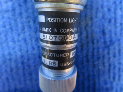 Glar-Ban / Cessna Type III Position Light Base P/N 5107C00A NOS (0722-613)