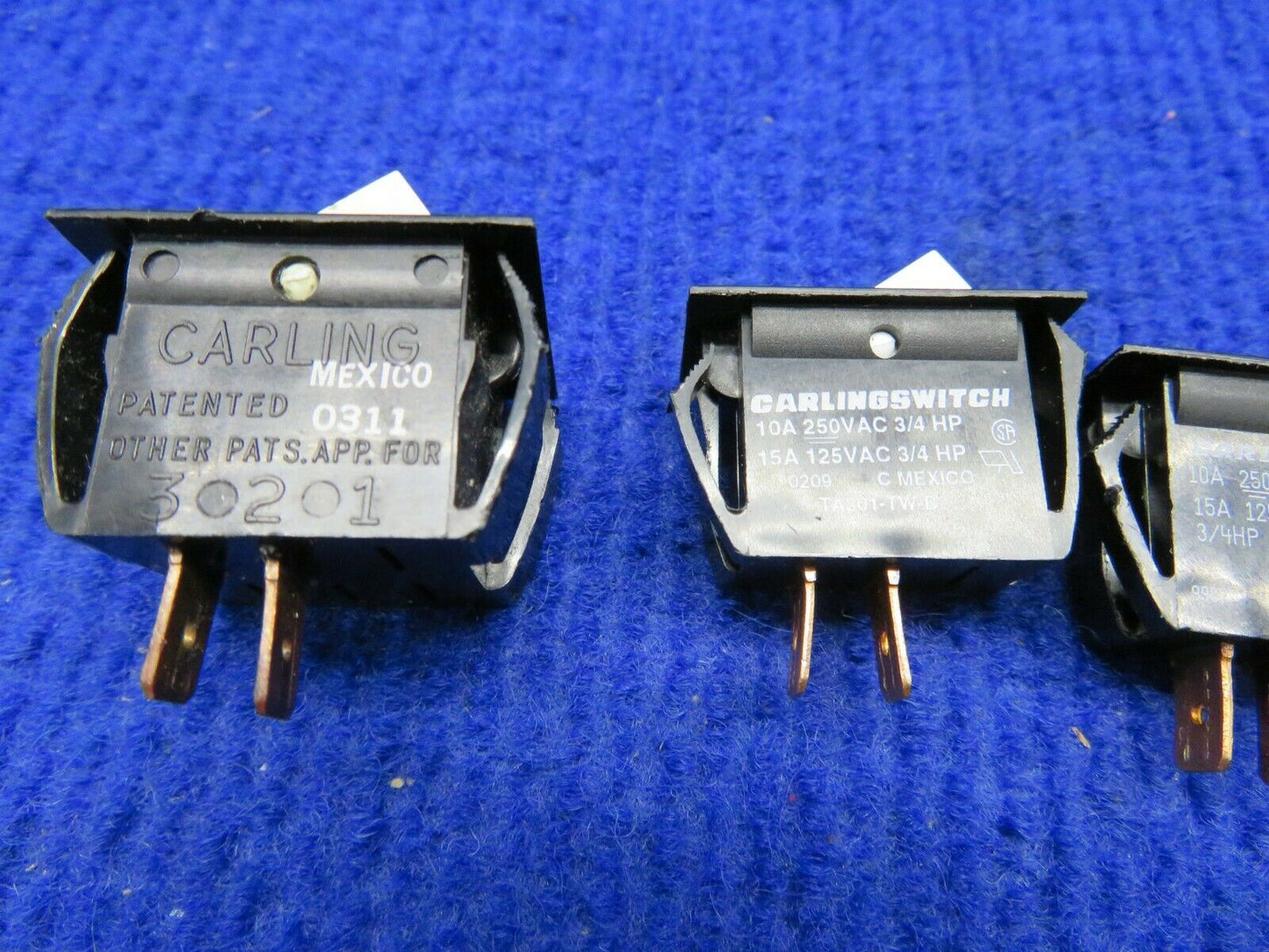 Cessna 172 / 172M Switches LOT P/N TA201-TW-B, 11TS95-2, S-1994-1-1 (0122-545)