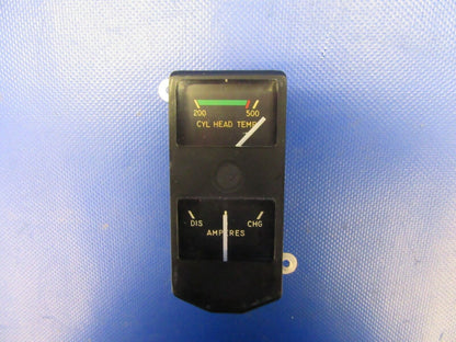 Cessna 177RG Instrument Cluster Cyl Head Temp / Amperes C669509-0103 (0621-373)