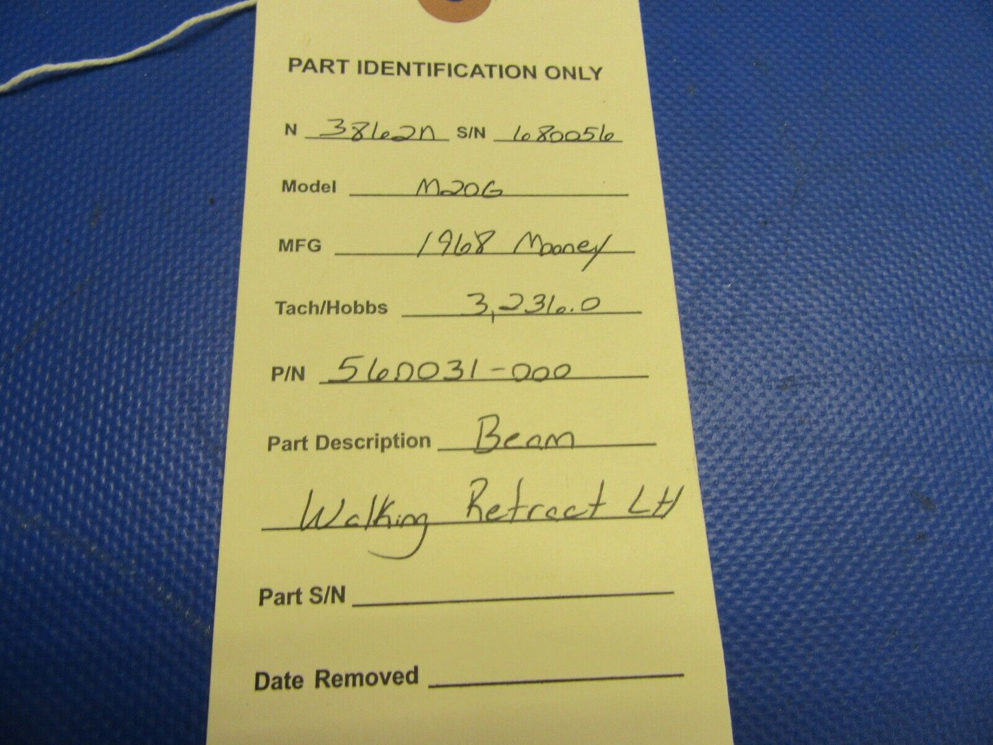 Mooney M20G Beam Walking Retract LH P/N 560031-000 (0921-313)