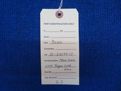 Beech Main Gear LWR Torque Link Knee P/N 35-815194-13 (0722-657)