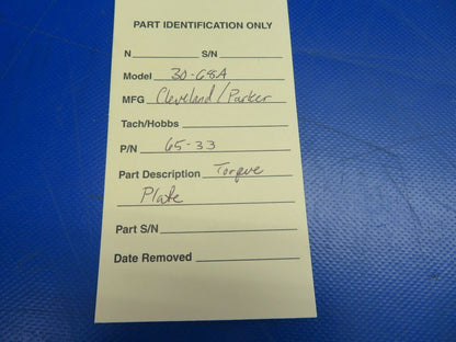 Cleveland / Parker 30-68A Torque Plate P/N 65-33 (0720-616)