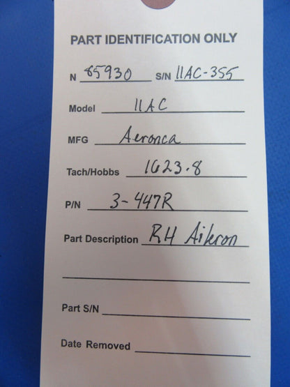 Aeronca 11AC Chief RH Aileron P/N 3-447R (0223-201)