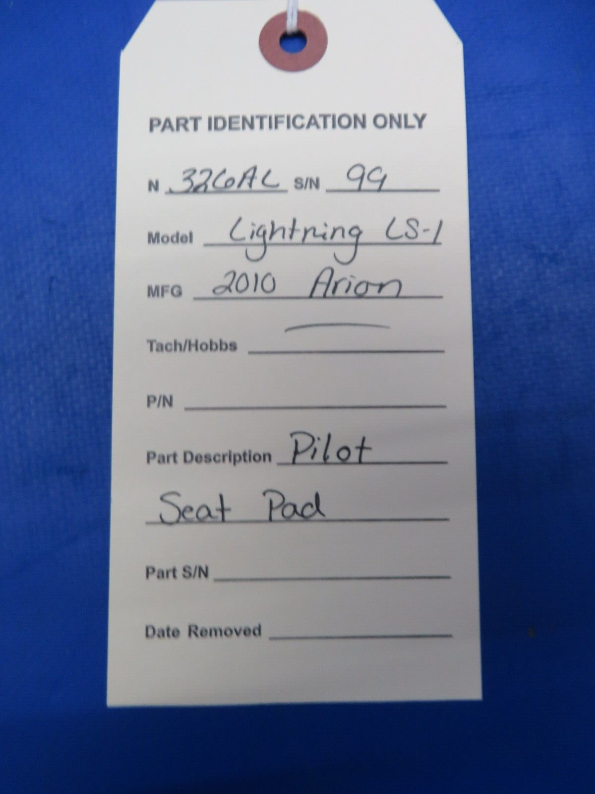 Arion Lightning LS-1 Pilot Seat Pad (1123-357)