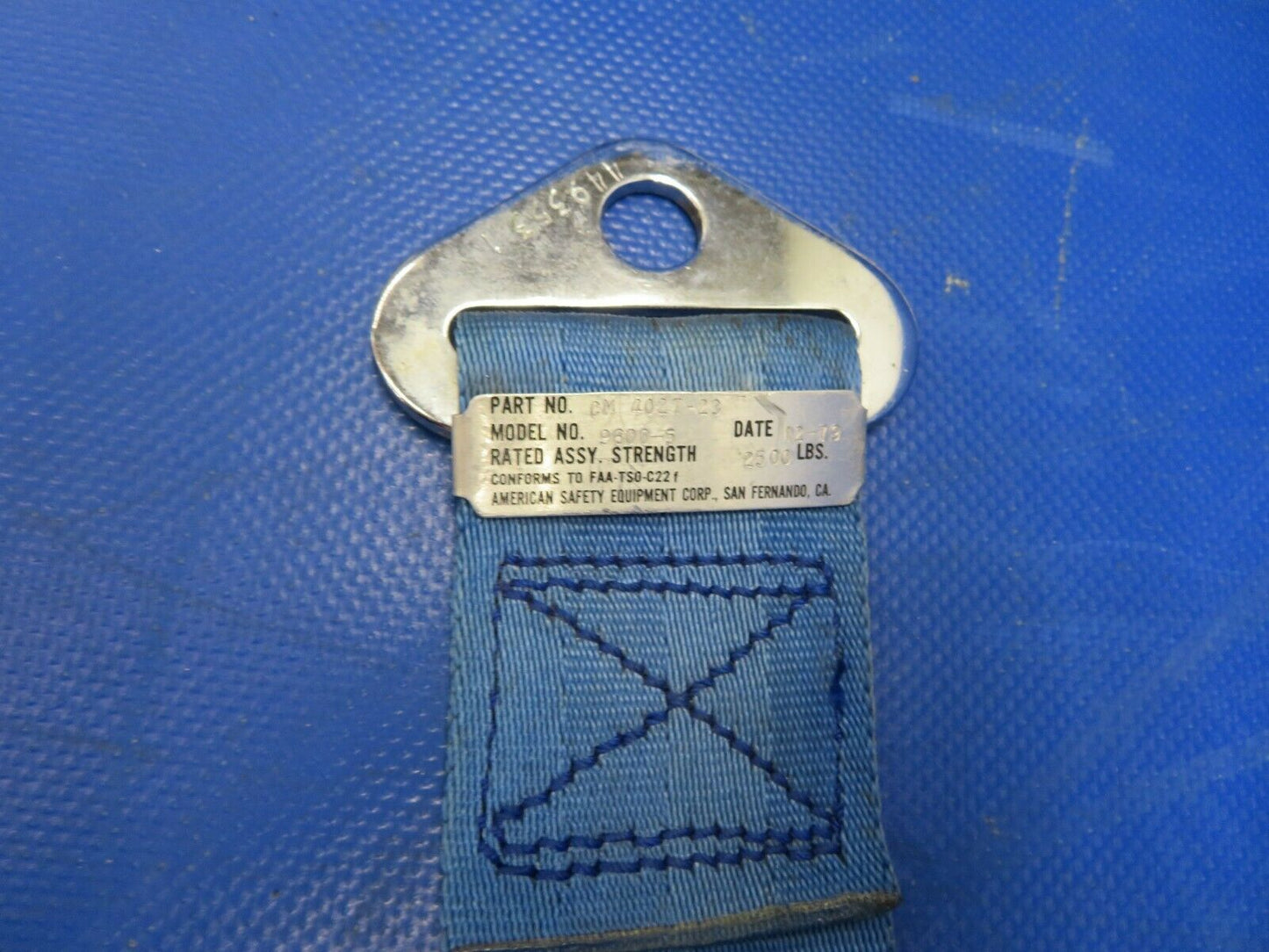 Cessna 170 Rear / Passenger Sear Belt w/ Cessna Emblem P/N CM4027-23 (0721-883)