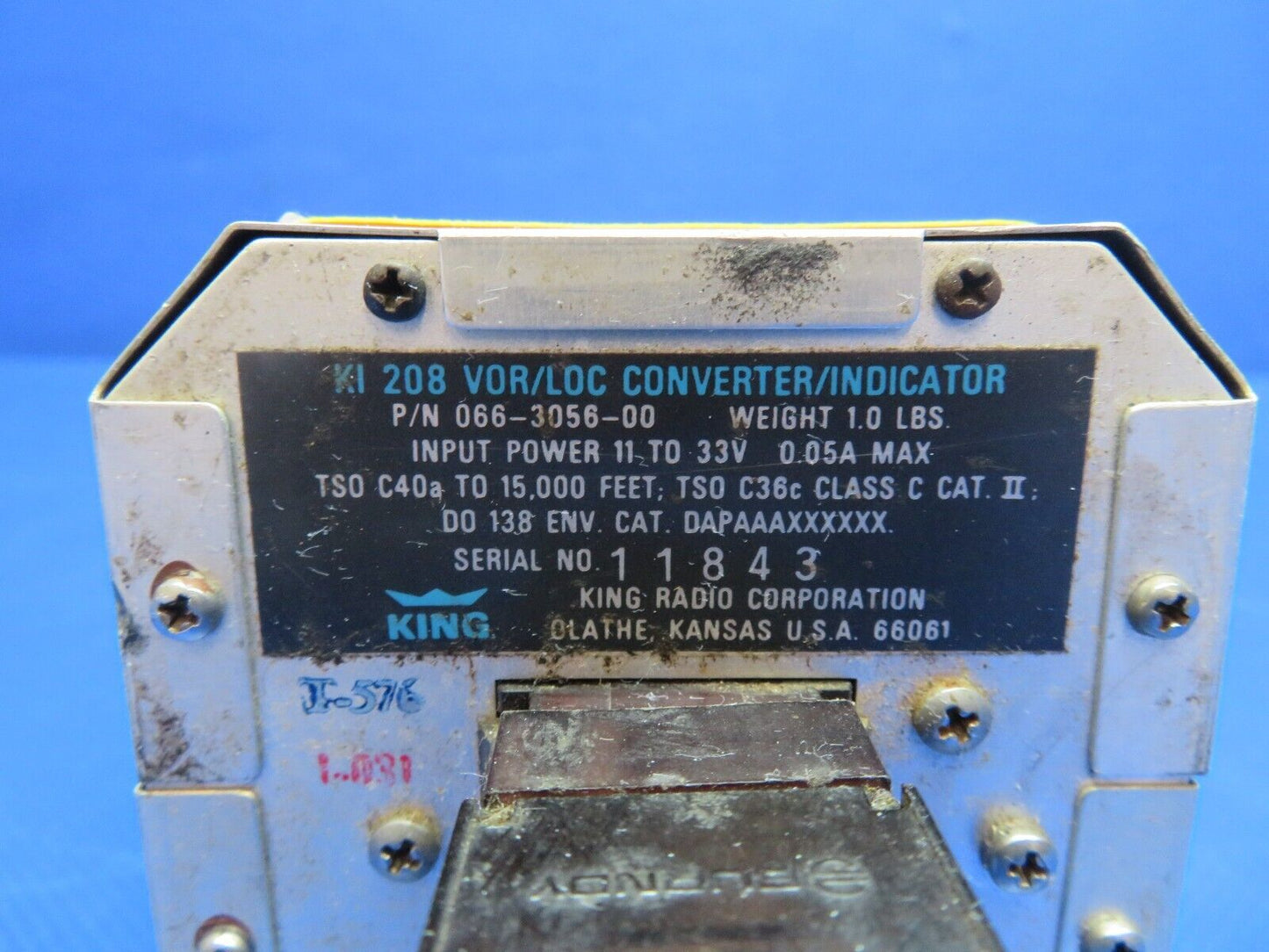 King KI208 VOR/LOC Converter/Ind. 11/33V P/N 066-3056-00 WARRANTY (0324-1737)