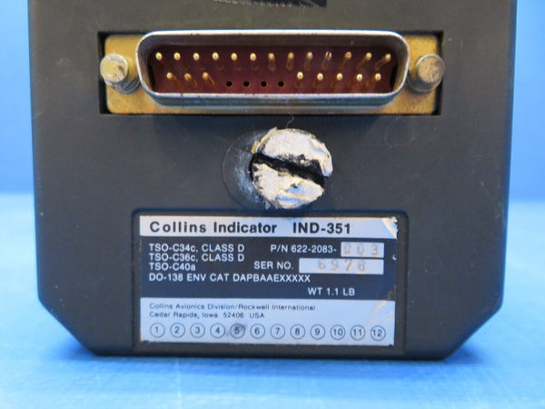 Collins Indicator IND-357 P/N 622-2083-003 CORE (1123-448)