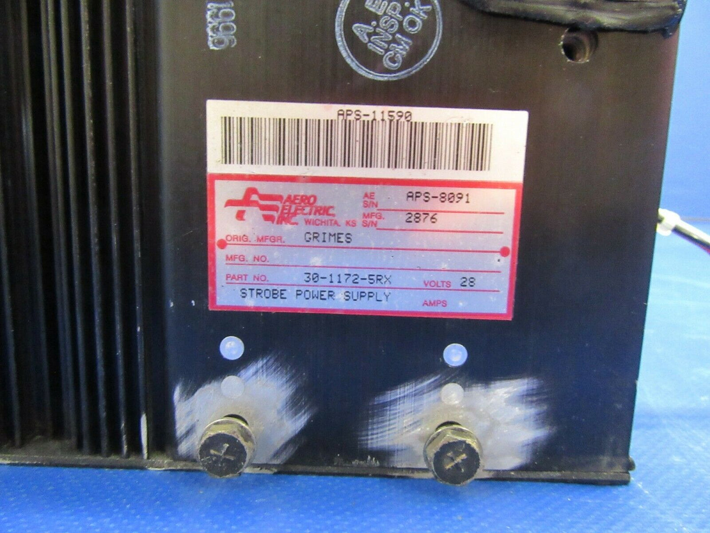 Grimes Navigational Strobe Power Supply 28V 30-1172-5RX CORE OR PARTS (0721-404)