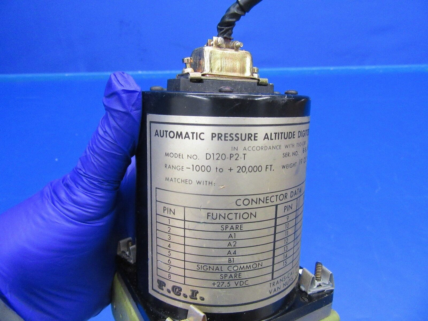 Cessna 210 E Trans-Cal Pressure Altitude Digitizer P/N D120-P2-T (0618-35)