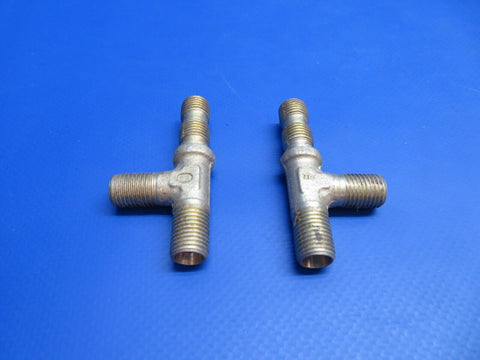 Tee Fitting P/N MS21912-4 LOT OF 2 NOS (1022-524)