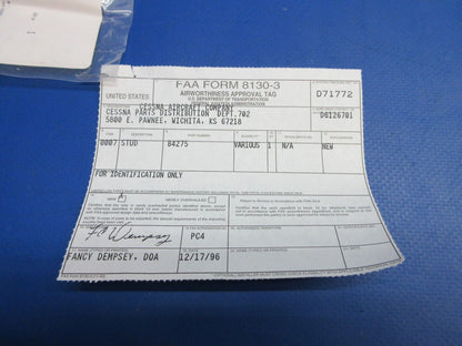 McCauley Threaded Propeller Stud w/ 8130 P/N B4275, B-4275 NOS (0523-445)