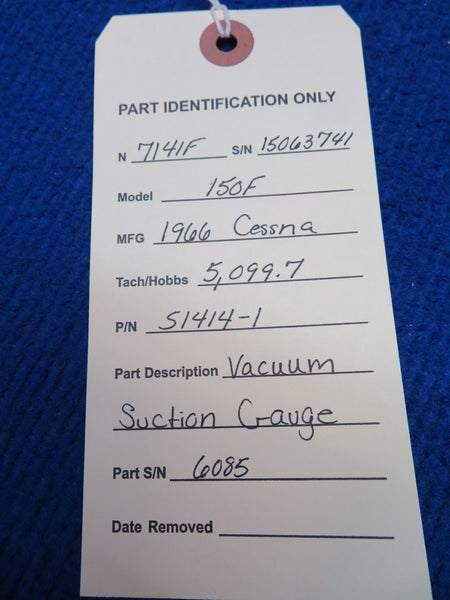 Cessna 150 / 150F Vacuum Suction Gauge P/N S1414-1 (0822-389)