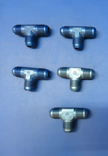 Aluminum "T" Fitting P/N AN824-10D LOT OF 5 NOS (1222-312)