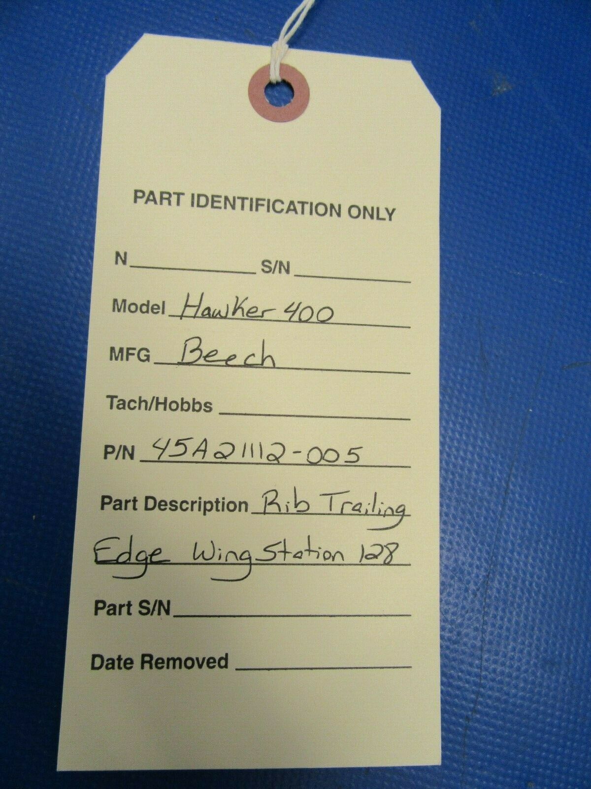 Beech 400 Rib Trailing Edge Wing Sta.128 P/N 45A21112-005 NOS (0419-413)