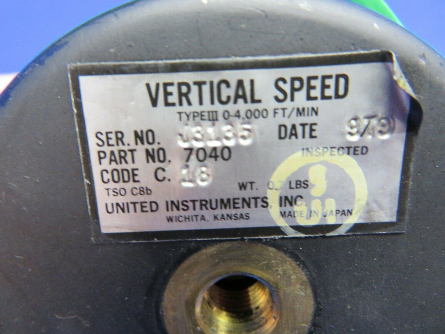 United Instruments Vertical Speed Indicator 7040 CORE (1120-73)