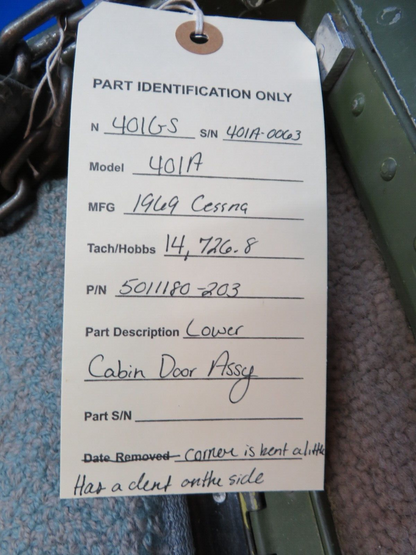 Cessna 401 / 401A Lower Cabin Door Assy P/N 5011180-203 (1223-375)