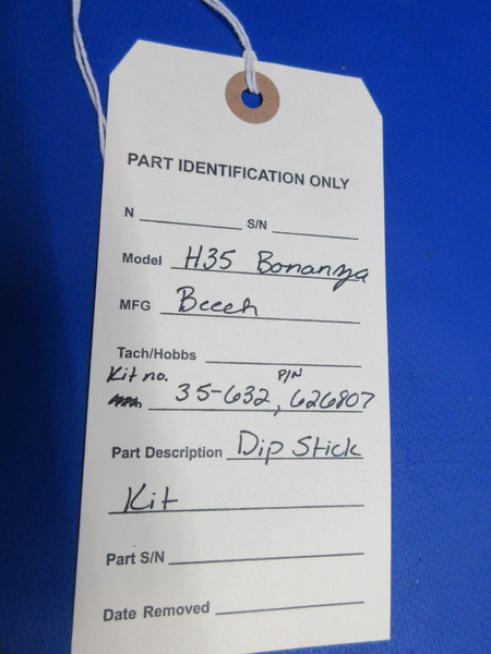 Beech H35 Bonanza Continental Dip Stick Kit PN 626807 Kit# 35-632 NOS (0923-950)