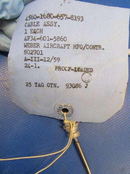 Hawker Beech Flex Cable P/N 802701 (1118-182)