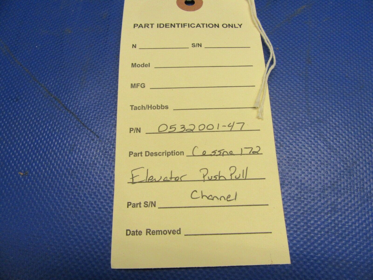 Cessna 172 Elevator Push Pull Channel P/N 0532001-47 (0921-536)